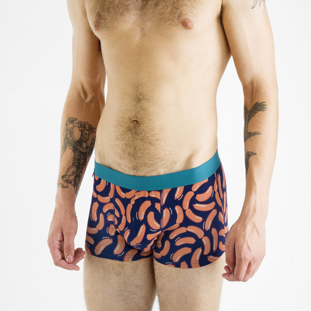 Pánské boxerky párky v plechovce SOXO | Vtipný dárek | Bavlněné boxerky pro něj | Kuřecí klobásy