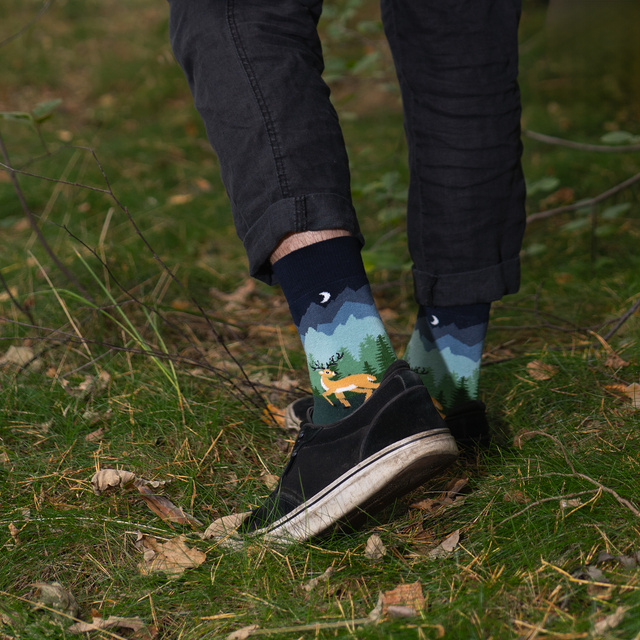 Pánské a dámské ponožky Soxo s motivem jelenů - 3 páry