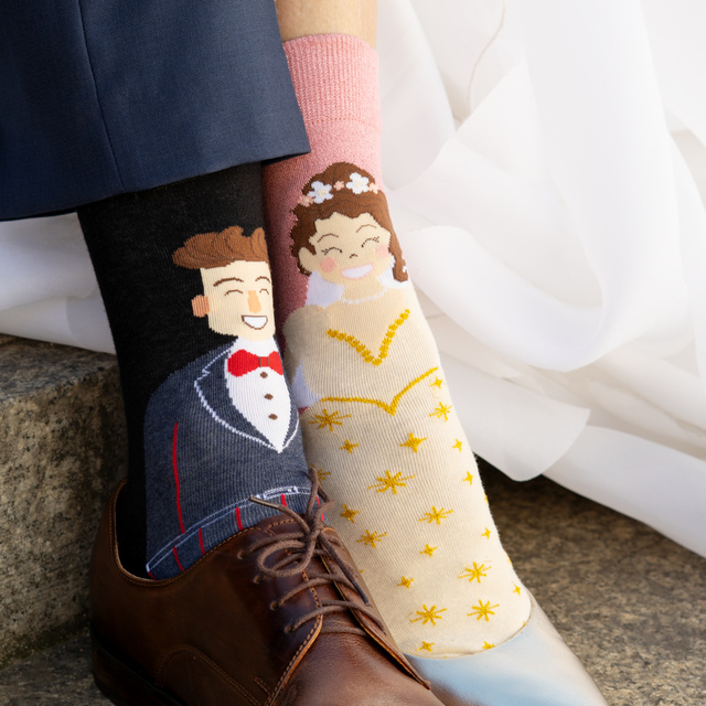 Dámské a pánské ponožky SOXO manžel a manželka v balení – 2 páry