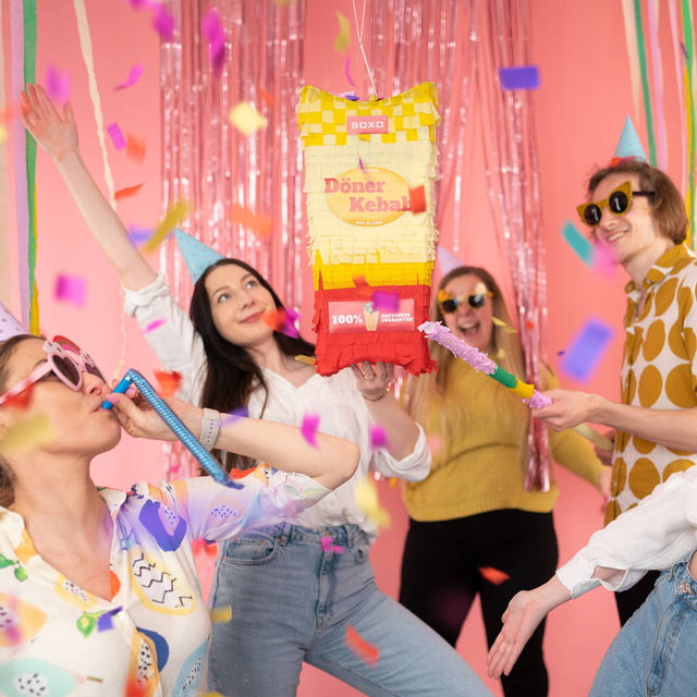 Barevné pánské ponožky SOXO kebab v krabičce - 2 páry