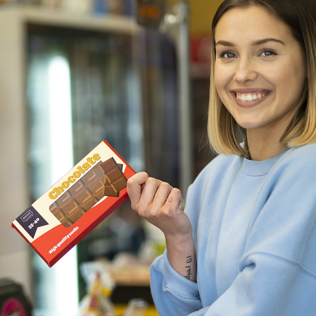 Dámské ponožky SOXO tabulka čokolády