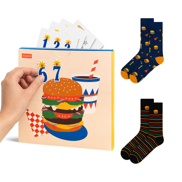 Ponožky Narozeninový Burger 2-pack