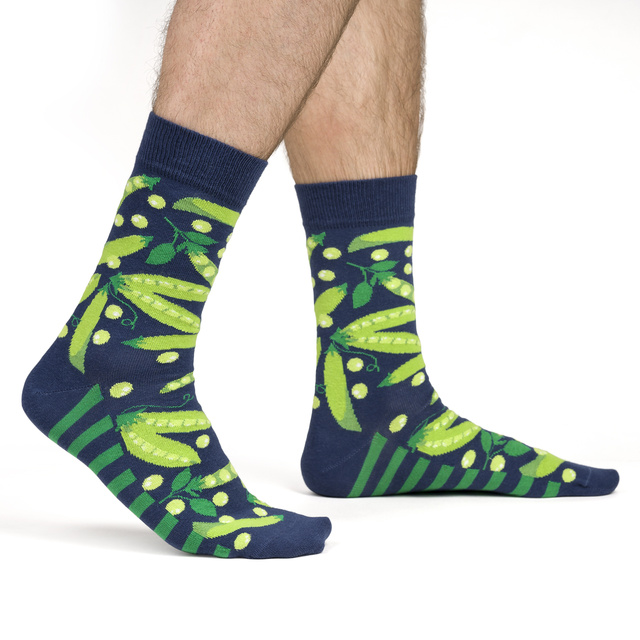 Barevné pánské ponožky SOXO GOOD STUFF, bavlna, hrášek v plechovce