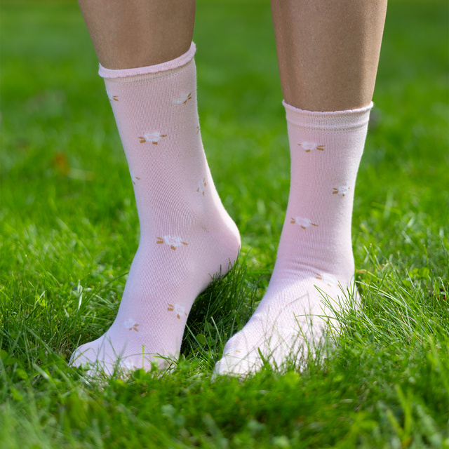 Bambusové Ponožky s Květinovým Vzorem