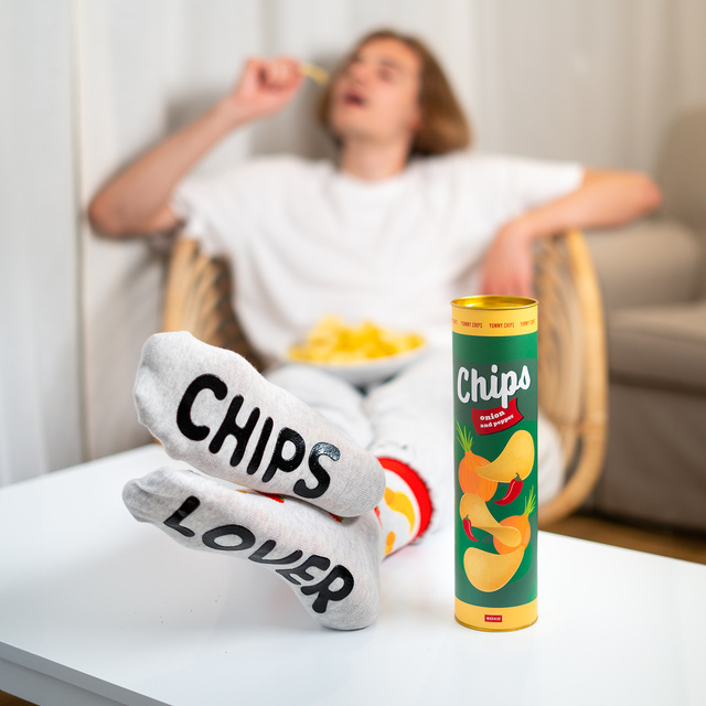 Pánské dámské ponožky SOXO brambůrky v tubě - 3 páry