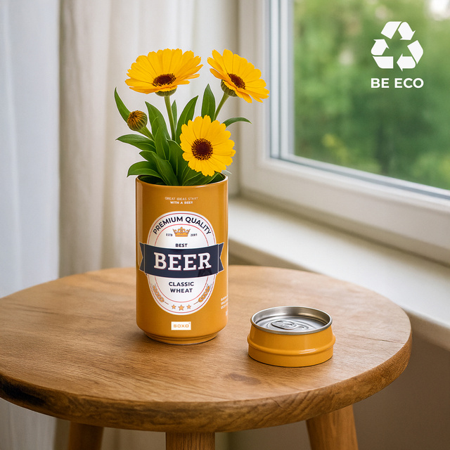 Sada 3x SOXO GOOD STUFF barevné pánské ponožky, vtipné pivo v plechovce jako dárek