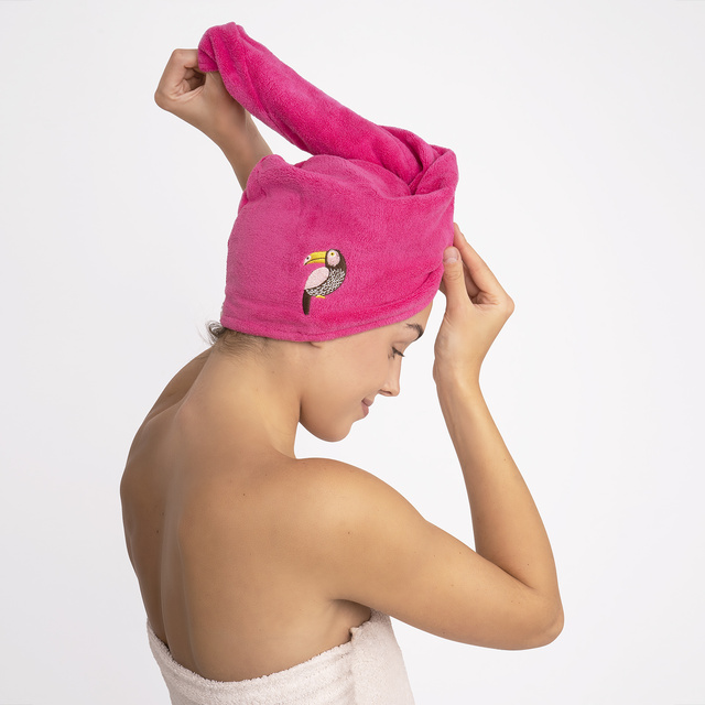 MOMO WAY koupací turban růžový | tukanový ručník