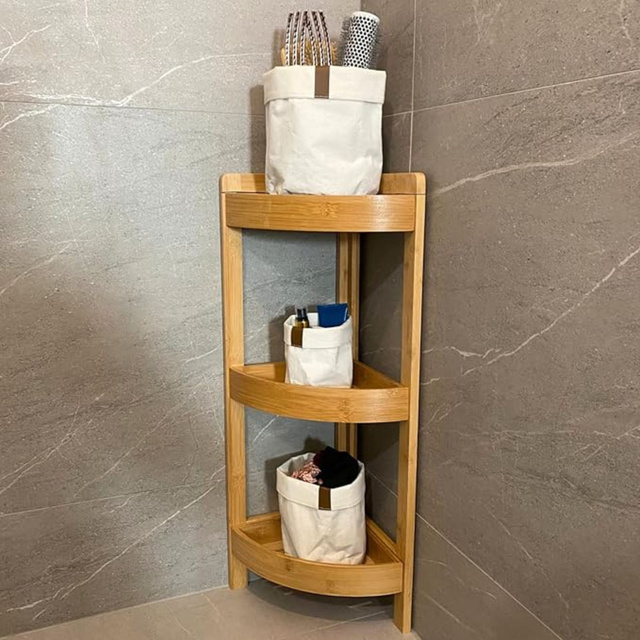 Sada 3x koupelnového koše Momo Way béžová 10/13/16 cm