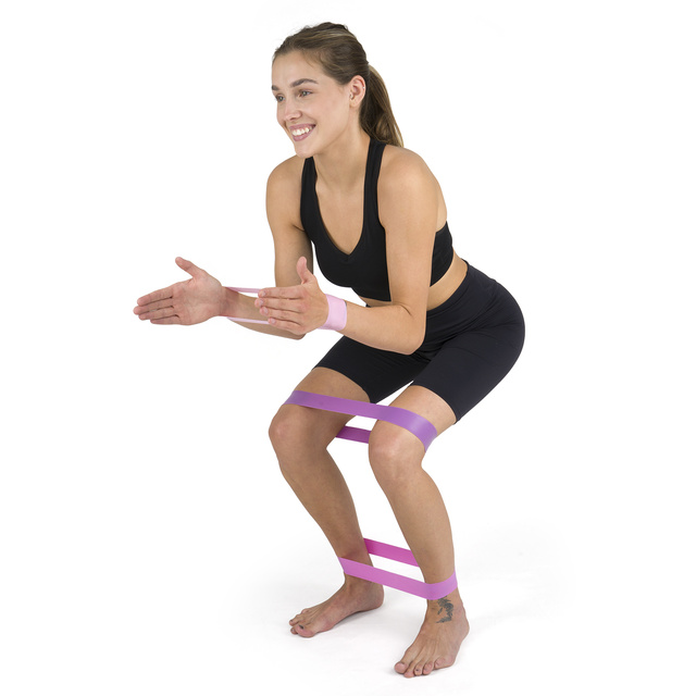 Sada 3x Posilovací gumy Soxo růžové