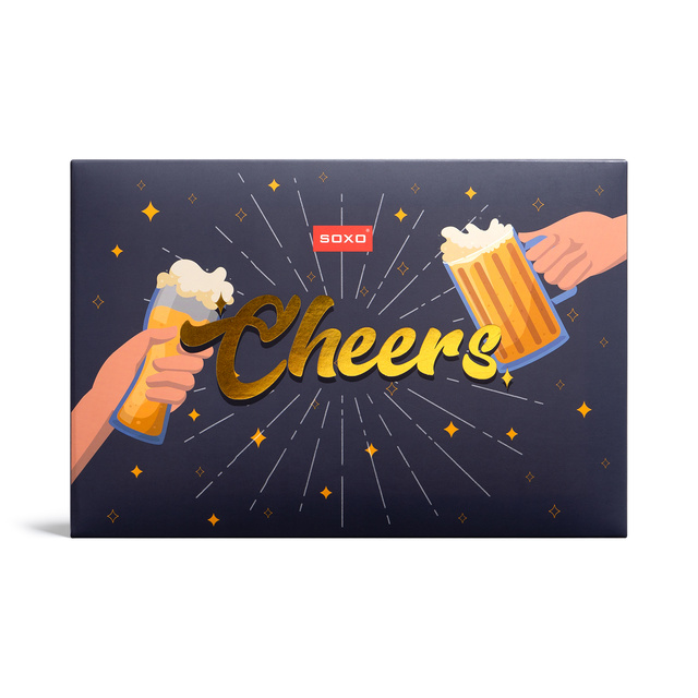Sada pánských ponožek SOXO Cheers – 2 páry a otvírák