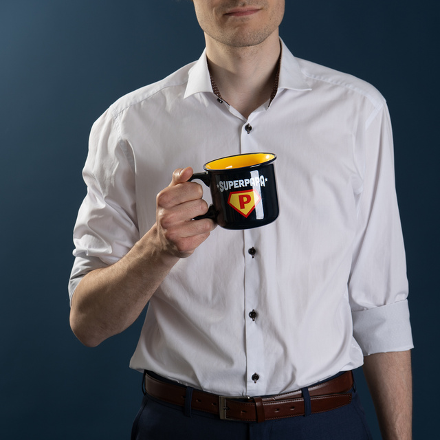 Sada pánských ponožek Super Papa v košíčku s klíčenkou