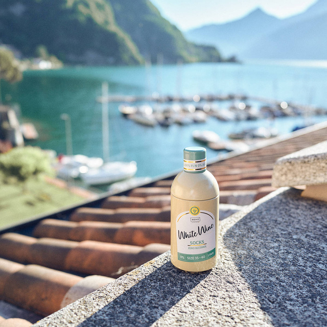 Dámské ponožky SOXO Bílé víno v láhvi