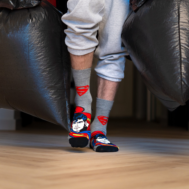 Barevné pánské ponožky SOXO Batman a Superman DC Comics - 2 páry