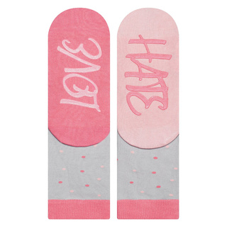 Dámské ponožky SOXO s nápisy love hate