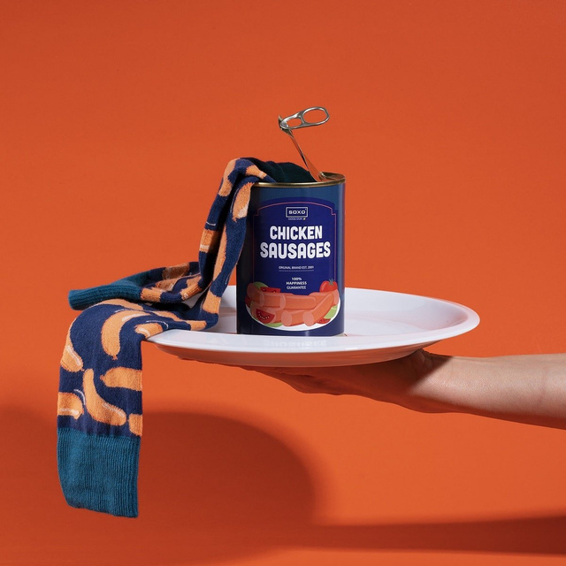 Barevné pánské ponožky SOXO GOOD STUFF párky v plechovce