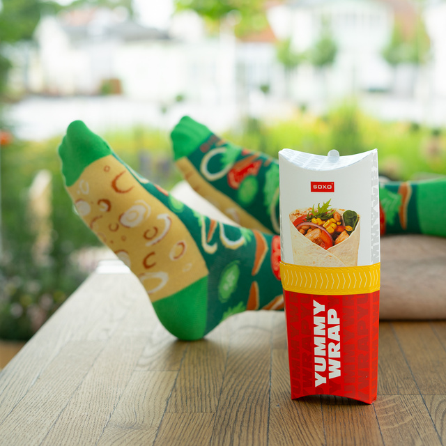 Barevné pánské ponožky SOXO wrap v krabičce - 2 páry