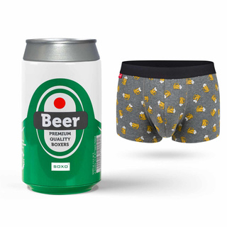 Pánské boxerky pivo v plechovce SOXO | Vtipný dárek | Boxerky pro něj v originálním balení