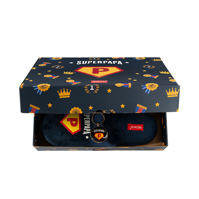 Pánské pantofle a klíčenka SOXO Super Papa