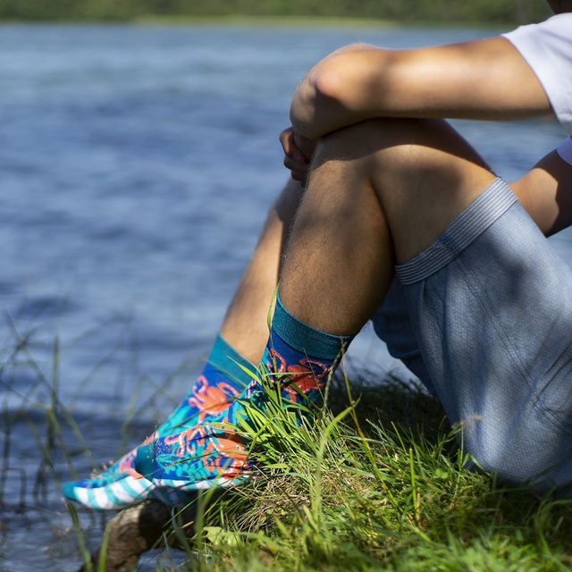 Sada 4x Barevné pánské ponožky SOXO GOOD STUFF v krabičce pizza | nápad na dárek