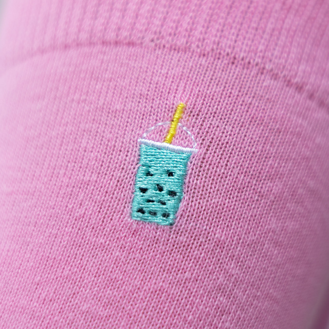 Pánské dámské ponožky Soxo růžové Bubble Tea - 2 páry