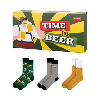 Barevné pánské ponožky SOXO pivo - 3 páry