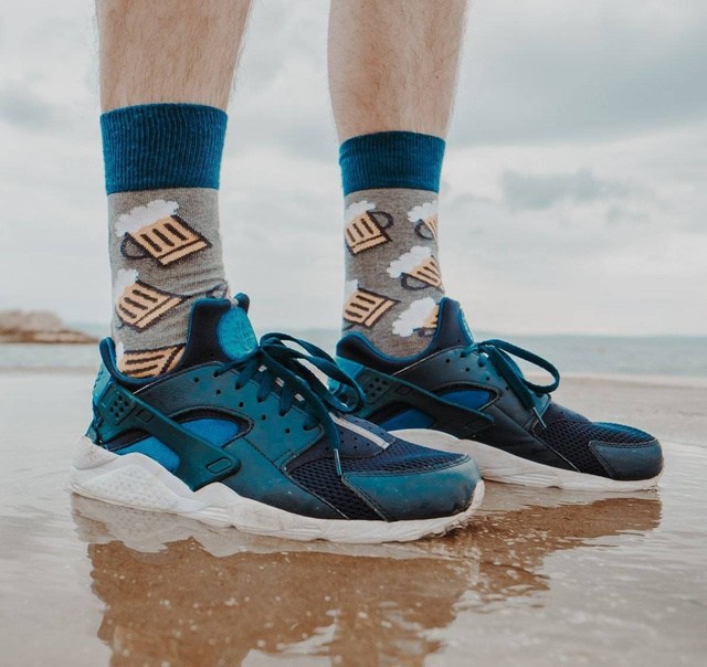 Sada 4x Pánské ponožky SOXO GOOD STUFF v krabičce pizza | jedinečný dárek pro muže