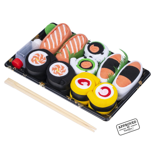 Sada 5x SOXO sushi barevných ponožek v krabičce
