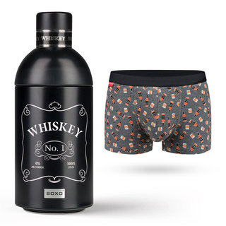 Pánské boxerky Whisky v láhvi SOXO | Tip na dárek | Bavlněné boxerky