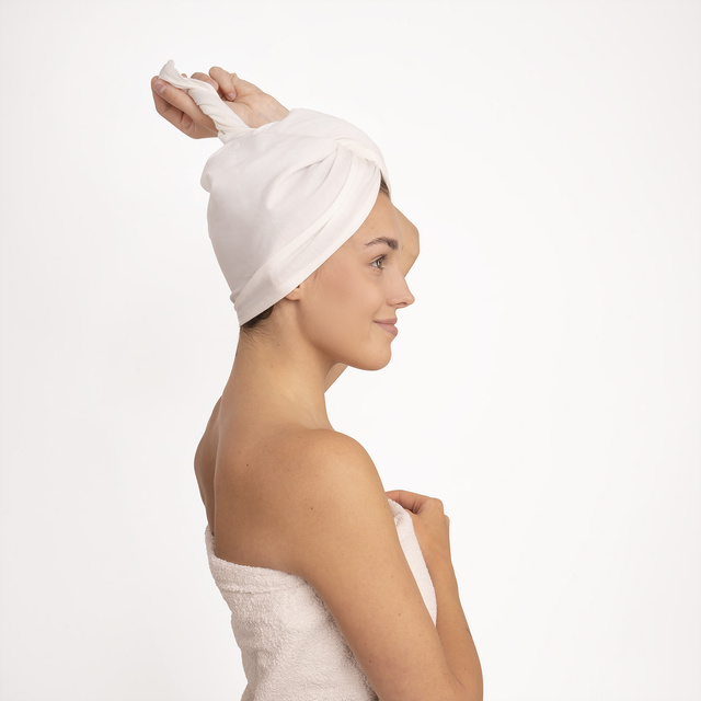 MOMO WAY koupací turban bílý | ručník