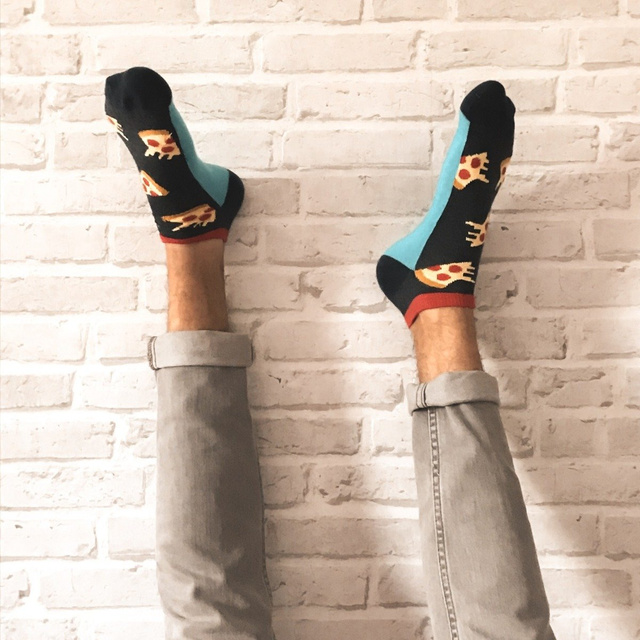 Sada 6x Pánské kotníčkové ponožky SOXO GOOD STUFF v krabičce na pizzu