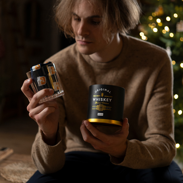 Pánské ponožky SOXO Whiskey ve sklenici