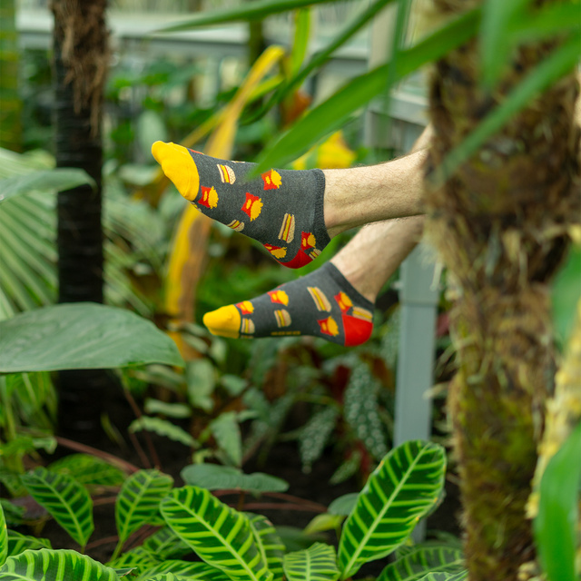 Sada 6x Pánské kotníčkové ponožky SOXO GOOD STUFF v krabičce na pizzu