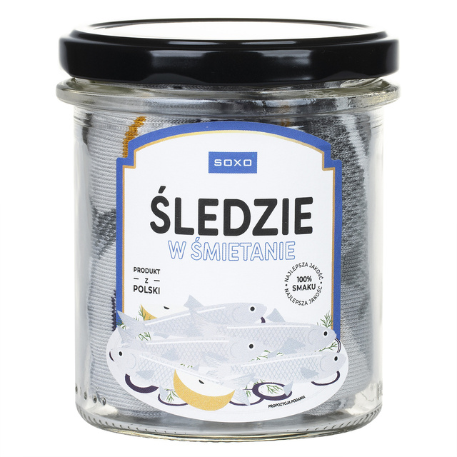 Sada 3x SOXO pánské ponožky | Chlapecký den | Sleď a nakládané okurky ve sklenici | Světlý ležák v plechovce | jako dar pro Něho