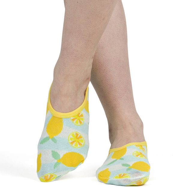 Sada 4x Barevné dámské kotníčkové ponožky SOXO se silikonem zábavné dárek