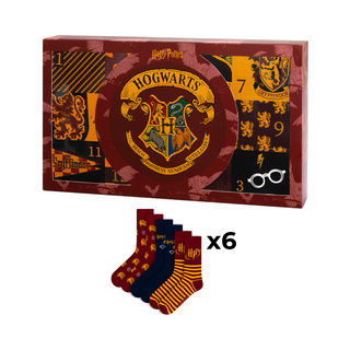 Adventní Kalendář s Ponožkami Harry Potter 6-pack