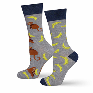 Barevné pánské ponožky SOXO GOOD STUFF nepasující do páru banán