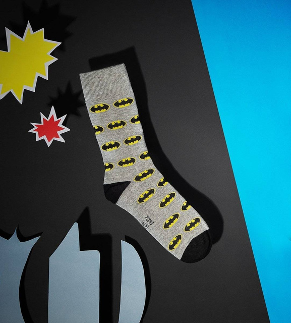 Šedé pánské ponožky SOXO GOOD STUFF Batman DC Comics | za dárek
