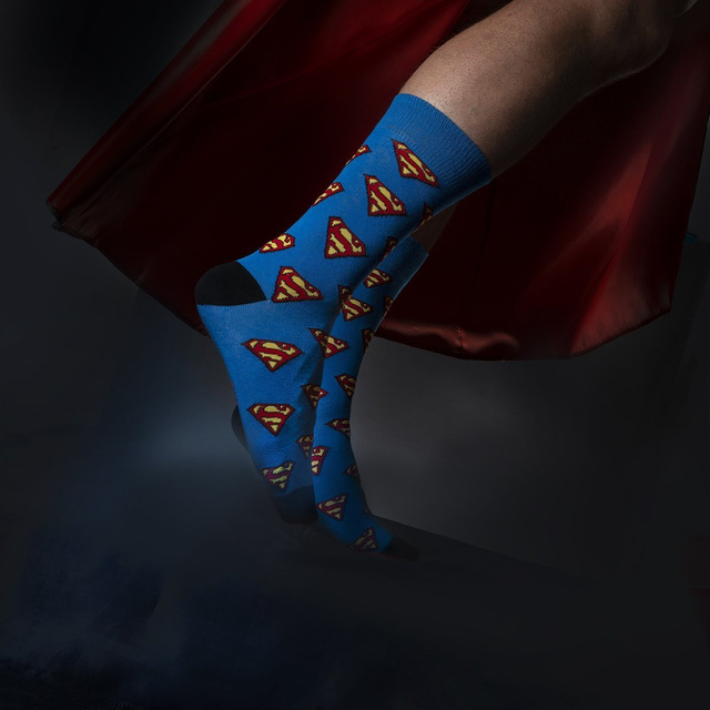 Modré pánské ponožky SOXO GOOD STUFF Superman DC Comics | nápad na dárek