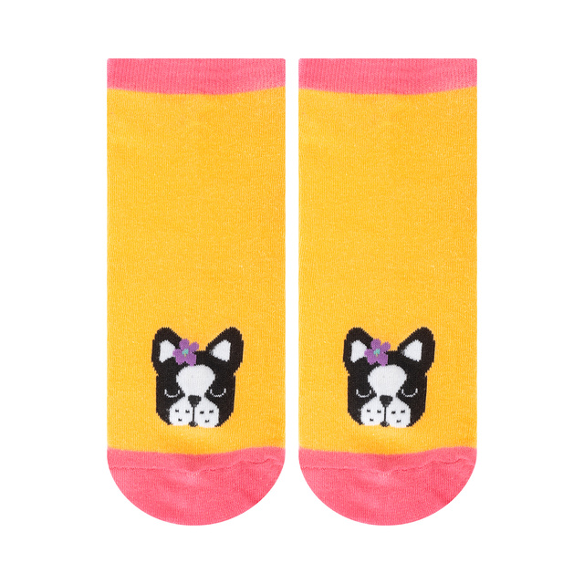 Sada 5x Barevné dámské kotníčkové ponožky SOXO pejsci