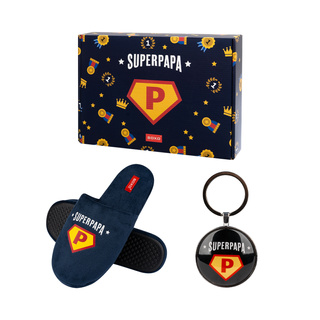 Pánské pantofle a klíčenka SOXO Super Papa