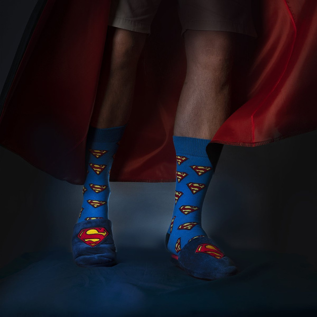 Modré pánské ponožky SOXO GOOD STUFF Superman DC Comics | nápad na dárek