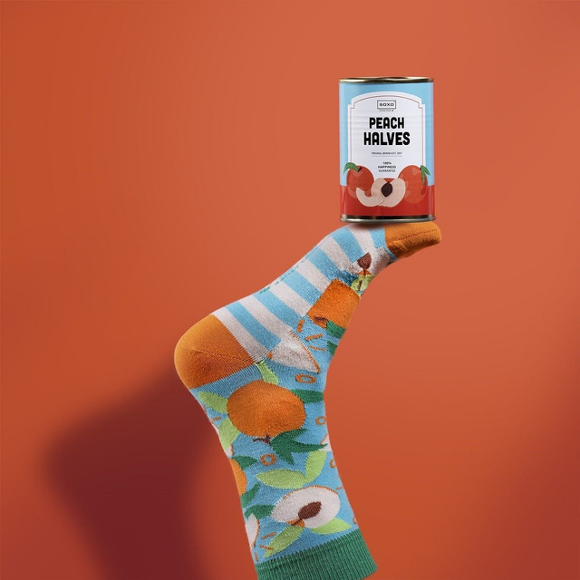 Barevné dámské ponožky SOXO konzervované broskve