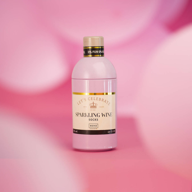 Dámské ponožky SOXO Sparkling Wine v láhvi