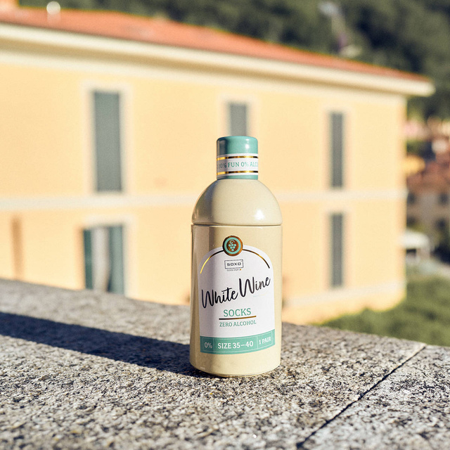 Dámské ponožky SOXO Bílé víno v láhvi