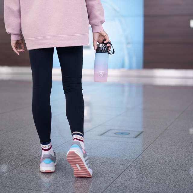 OUTLET Láhev na vodu 600 ml MOMO WAY modrá a růžová Super Mama