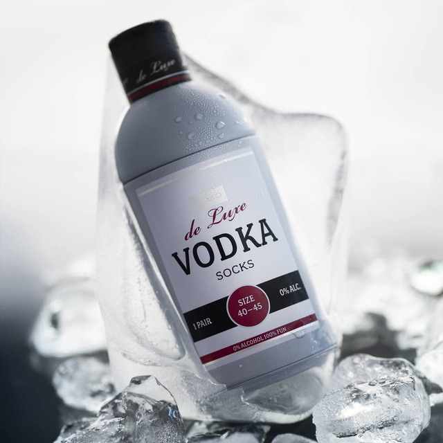 Barevné pánské ponožky SOXO GOOD STUFF Vodka v lahvičce vtipné bavlněné ponožky