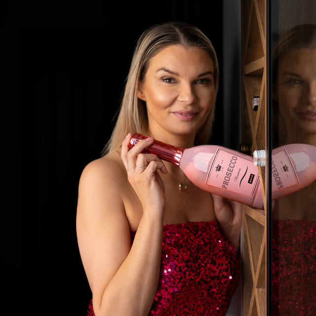 Dámské ponožky SOXO Prosecco v lahvičce - 2 páry