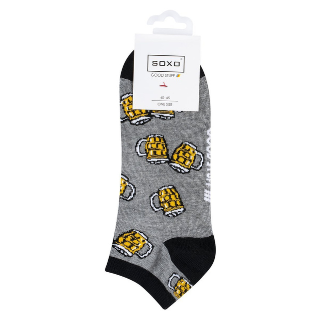 Pánské barevné kotníčkové ponožky SOXO - 4 páry