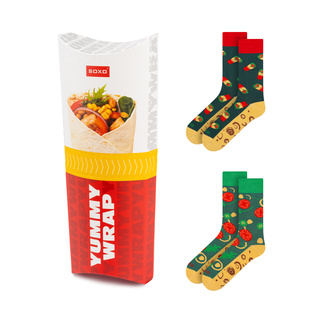 Barevné pánské ponožky SOXO wrap v krabičce - 2 páry