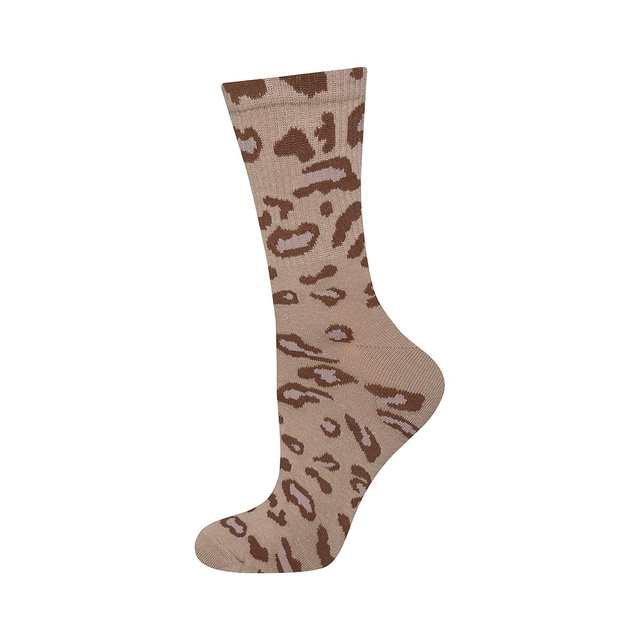 Barevné dámské ponožky SOXO s leopardím potiskem - 2 páry